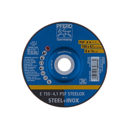 Pferd Pipeline Wheel, T27, 6" x 1/8 63398